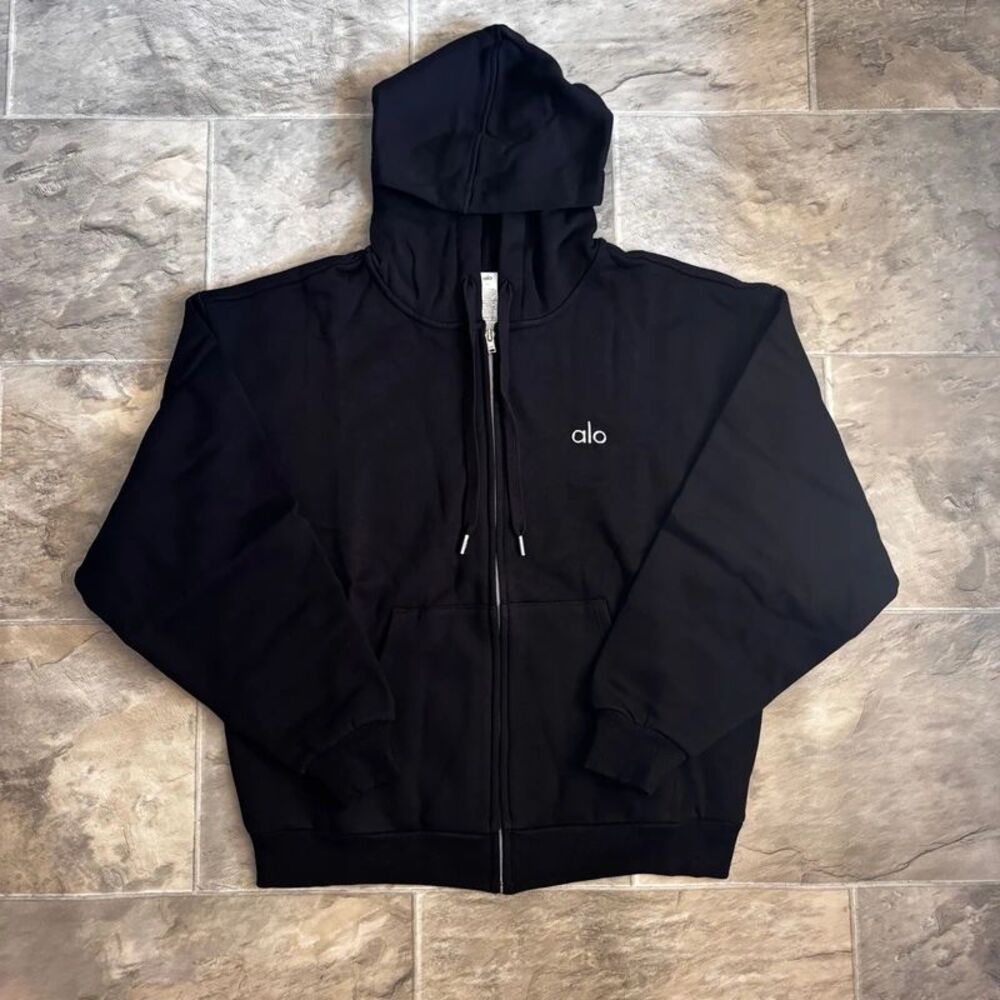 Alo Yoga Accolade Full Zip Hoodie Black XS